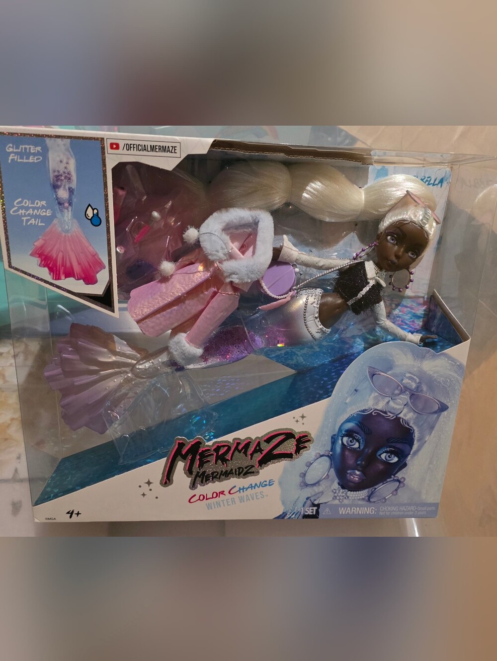 Mermaze Mermaidz Color Change Winter Waves Doll - Purple & Pink Tail